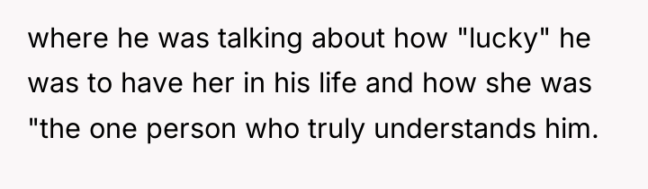where he was talking about how "lucky" he was to...