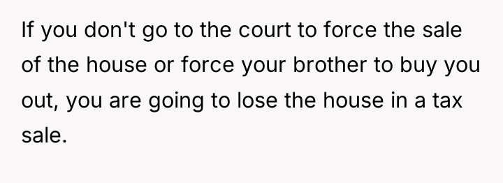 If you don't go to the court to force the...