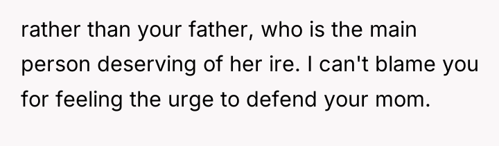rather than your father, who is the main person deserving...