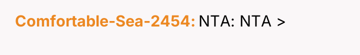 Comfortable-Sea-2454 NTA: NTA >