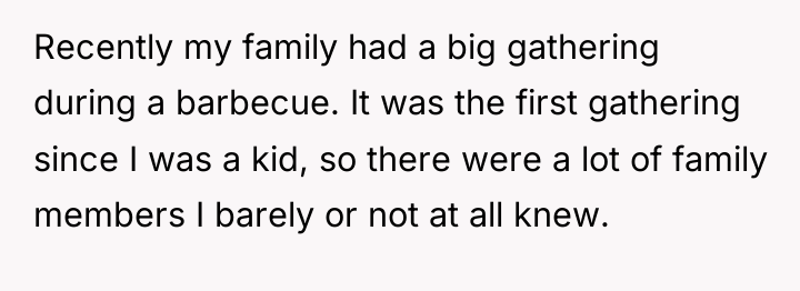 Recently my family had a big gathering during a barbecue....