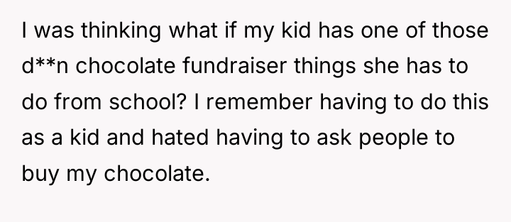 I was thinking what if my kid has one of...