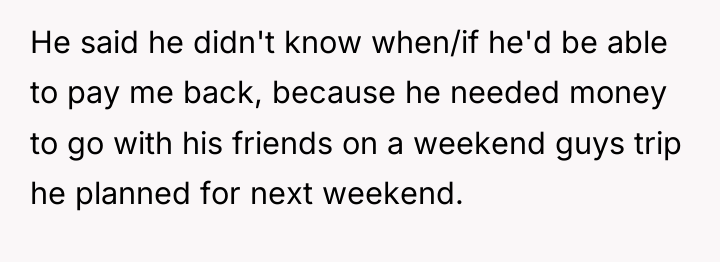 He said he didn't know when/if he'd be able to...