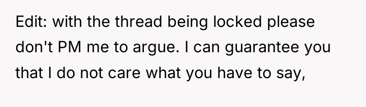 Edit: with the thread being locked please don't PM me...