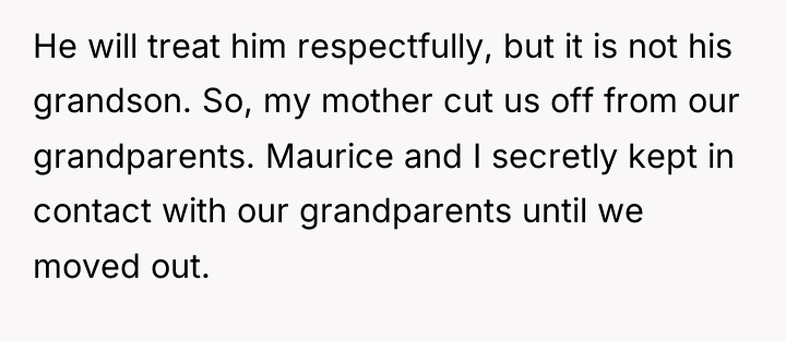 He will treat him respectfully, but it is not his...