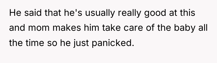 He said that he's usually really good at this and...