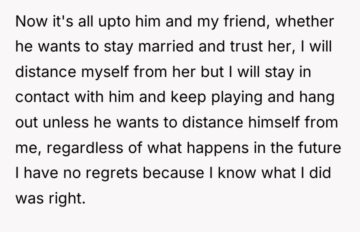 Now it's all upto him and my friend, whether he...