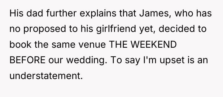 His dad further explains that James, who has no proposed...
