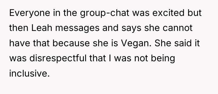 Everyone in the group-chat was excited but then Leah messages...