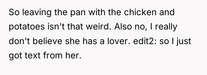 So leaving the pan with the chicken and potatoes isn't...