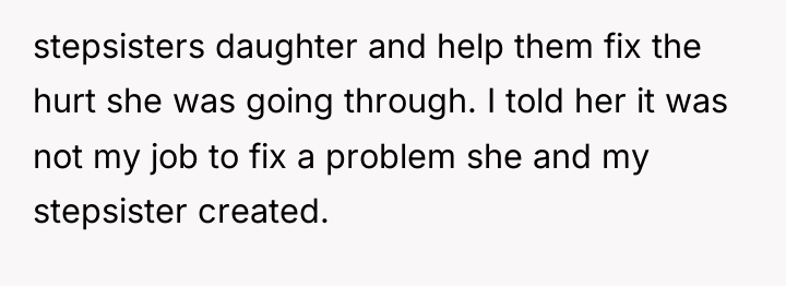 stepsisters daughter and help them fix the hurt she was...