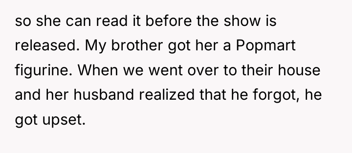 so she can read it before the show is released....