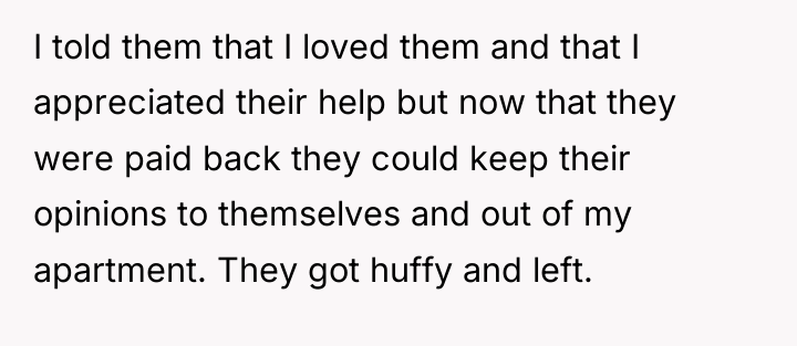 I told them that I loved them and that I...