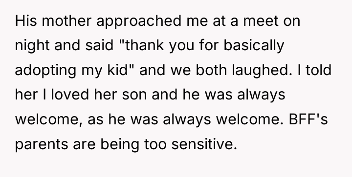 His mother approached me at a meet on night and...