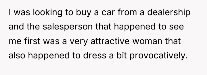 I was looking to buy a car from a dealership...