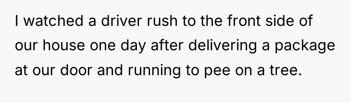 I watched a driver rush to the front side of...
