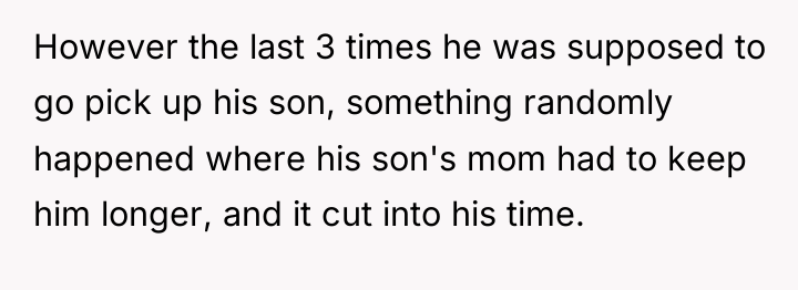 However the last 3 times he was supposed to go...