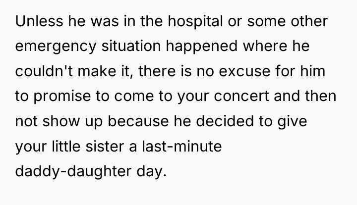 Unless he was in the hospital or some other emergency...