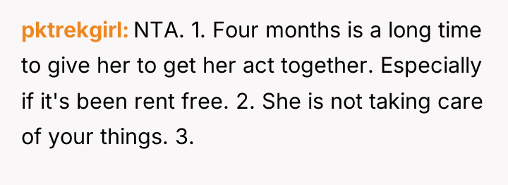 pktrekgirl NTA. 1. Four months is a long time to...