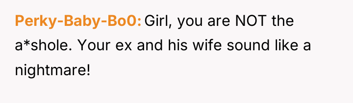 Perky-Baby-Bo0 Girl, you are NOT the a*shole. Your ex and...