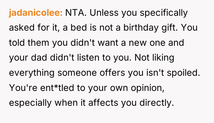 jadanicolee NTA. Unless you specifically asked for it, a bed...