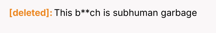[deleted] This b**ch is subhuman garbage
