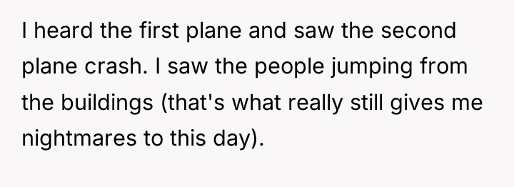 I heard the first plane and saw the second plane...