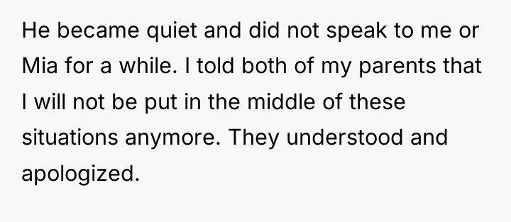 He became quiet and did not speak to me or...