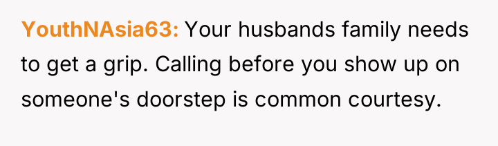 YouthNAsia63 Your husbands family needs to get a grip. Calling...
