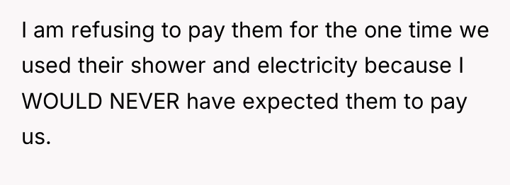 I am refusing to pay them for the one time...