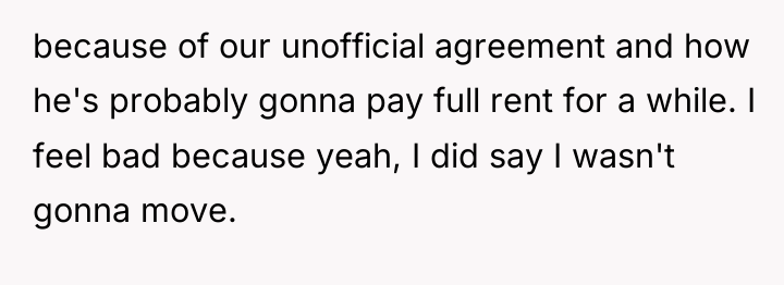 because of our unofficial agreement and how he's probably gonna...