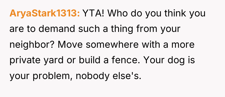 AryaStark1313 YTA! Who do you think you are to demand...