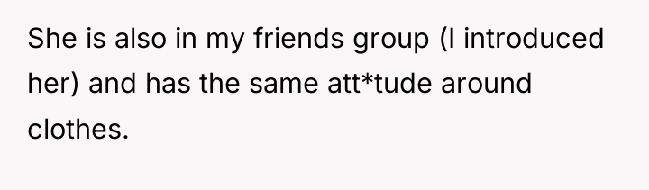 She is also in my friends group (I introduced her)...