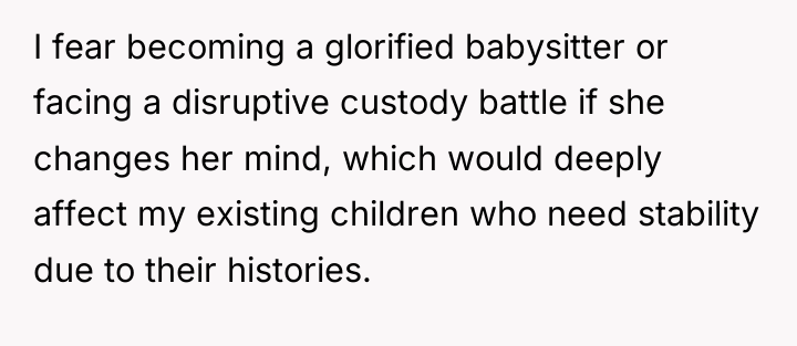 I fear becoming a glorified babysitter or facing a disruptive...
