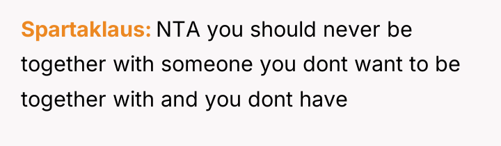 Spartaklaus NTA you should never be together with someone you...