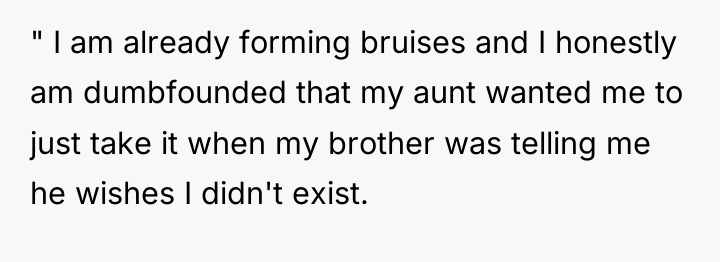 " I am already forming bruises and I honestly am...