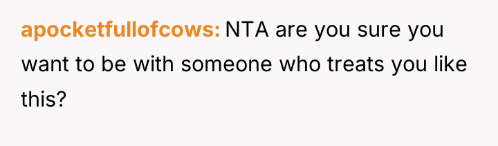 apocketfullofcows NTA are you sure you want to be with...