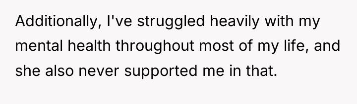 Additionally, I've struggled heavily with my mental health throughout most...