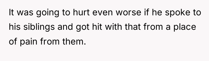 It was going to hurt even worse if he spoke...