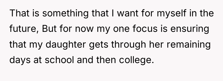 That is something that I want for myself in the...