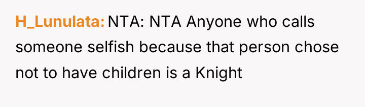 H_Lunulata NTA: NTA Anyone who calls someone selfish because that...