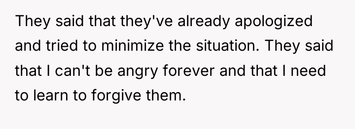 They said that they've already apologized and tried to minimize...