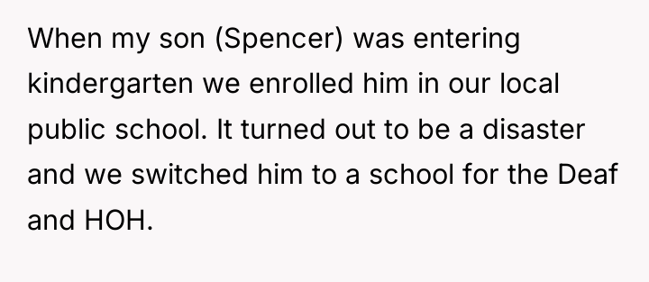 When my son (Spencer) was entering kindergarten we enrolled him...