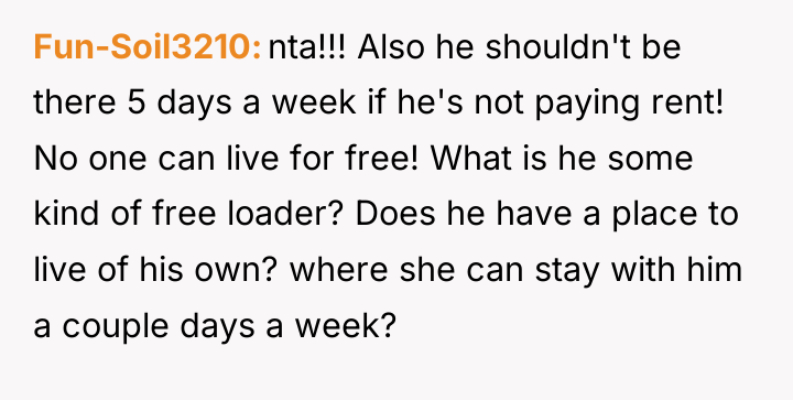 Fun-Soil3210 nta!!! Also he shouldn't be there 5 days a...