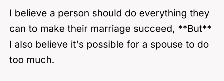 I believe a person should do everything they can to...