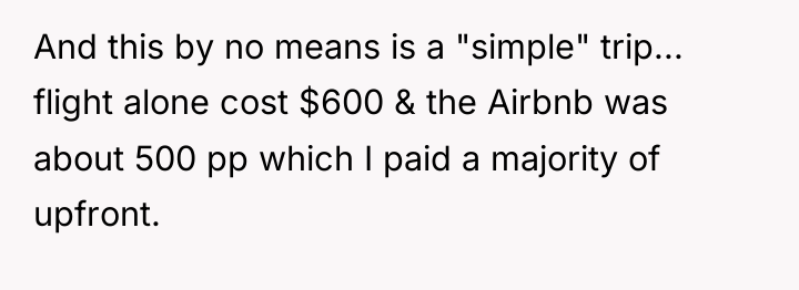 And this by no means is a "simple" trip... flight...