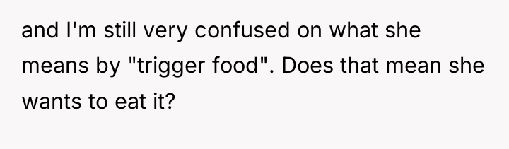 and I'm still very confused on what she means by...