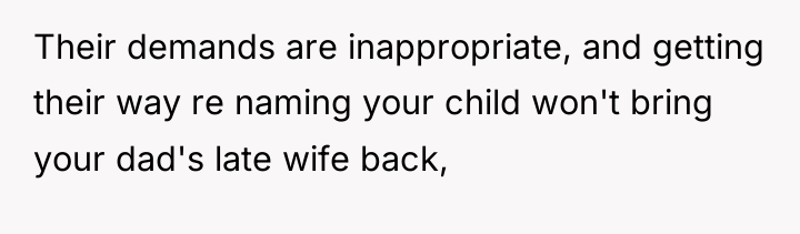Their demands are inappropriate, and getting their way re naming...