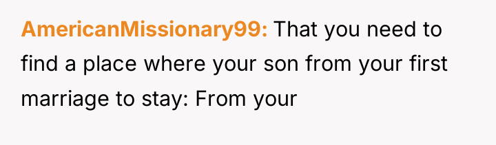 AmericanMissionary99 That you need to find a place where your...