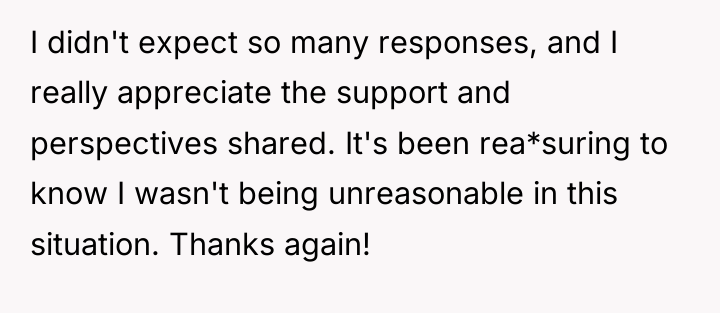 I didn't expect so many responses, and I really appreciate...